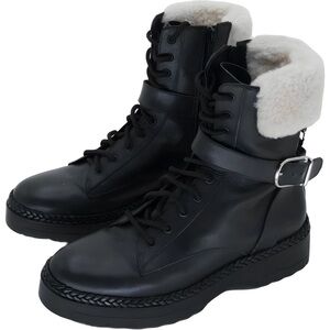 New Helina Combat Bootie Black by BCBGMAXAZRIA Women's Size 6 US 36 EU